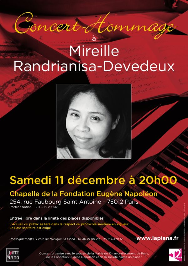 La Piana Présente - Concert en hommage à Mireille Randrianisa-Devedeux